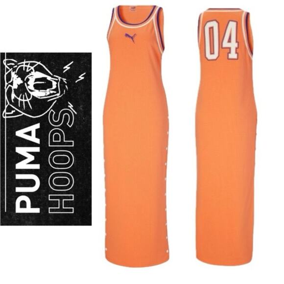 PUMA JERSEY MAXIDRESS  X DESERT SKYLAR DIGGINGS-SMITH LIMITED EDITION ATHLEISURE - Picture 1 of 16